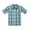 GREEN/NAVY, variant on Boy's Cotton Plaid Roll Up Sleeve Casual Shirts Green/Navy 5/6