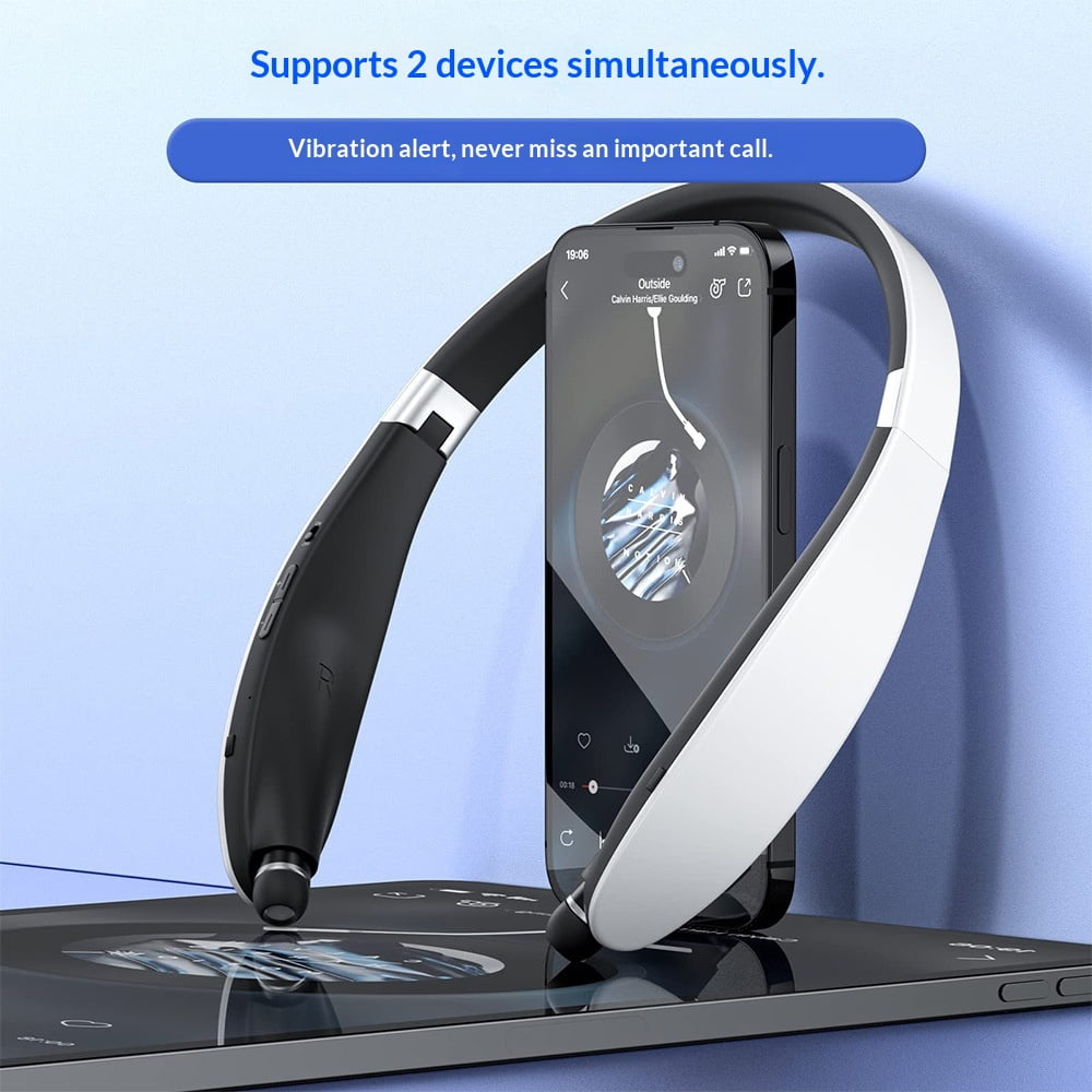 Stereo Bluetooth Earphones SX-991 Foldable Universal Sports Music Wireless Neck Hanging Headsets Noise Reduction Call Function Voice Control