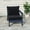 Black, variant on WestinTrends Avalon Outdoor Patio HDPE Right Arm Sectional Corner Club Chair with Patio Cushions, Gray/Gray