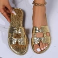 thumbnail image 6 of Wavsuf Slides for Women Solid Beach Casual Summer Gold Slides Slippers Size 7.5, 6 of 7