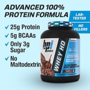BPI Sports Whey HD Ultra Premium Protein Powder Isolate, Workout Powder for Muscle Gain, Milk Protein Concentrates, Chocolate Cookie, 4.07 Pound (50 Servings)