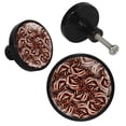 thumbnail image 2 of 4 Pcs Abstract Knobs for Kitchen Cabinet Cupboard Dresser Bookcase Drawer Pulls Handles Round Home Decor, 2 of 5