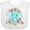 AA-White, variant on Inktastic Cute Baby Elephant with Flowers Boys or Girls Baby Bib