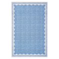 thumbnail image 4 of Nanan 2'x6' Scalloped Edge Area Rug, Machine Washable Low-Profile Woven Carpet, Non-Slip Soft Textured Rug for Living Room Bedroom Nursery Home Decor,Blue, 4 of 8