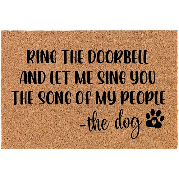 Welcome Doormat Door Mat Gift The Song of My People Funny Dog 16x24 inch