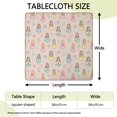thumbnail image 2 of Beige Princess Watercolor Dress Pattern Square Fitted Tablecloth with Elastic Edge,Square Table Cover,Washable Elastic Table Cover for Home Kitchen Party Decor 36"x36", 2 of 6