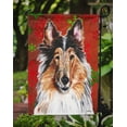 thumbnail image 3 of Carolines Treasures SC9742GF Collie Flocons de Neige Rouges Drapeau de Vacances Taille du Jardin, 3 of 3