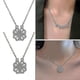 thumbnail image 4 of Collar con trébol de cuatro hojas, colgante magnético plegable en forma de corazón para clavícula, gargantilla abatible, joyería colgante para mujerScvvd, 4 of 4