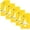 Yellow, variant on WLGJL 10 Pack Silicone Luggage Tag for Suitcases with Stainless Loop, TSA Approved, Privacy Protection Travel Essentials Bag Tags, Mixed Color