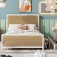 thumbnail image 3 of DreamBuck Queen Size Platform Bed with Drawers, Metal Bed Frame with Headboard and Footboard, Queen Bed Frames for Teens, Adults, Boys, Girls, Metal Slats Support, No Box Spring Needed, White, 3 of 10