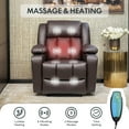 thumbnail image 5 of FLEXISPOT Power Lift Recliner Chair for Elderly with Massage and Heat Electric Lift Reclining Chair w/Cup Holders, Side Pockets Massage Recliner Sofa Chair,Brown, 5 of 6