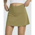 thumbnail image 5 of Real Essentials 4 Pack: Women's Ribbed Active Skort Pockets Skirt Running Tennis Golf Workout Sports (Available In Plus), 5 of 6
