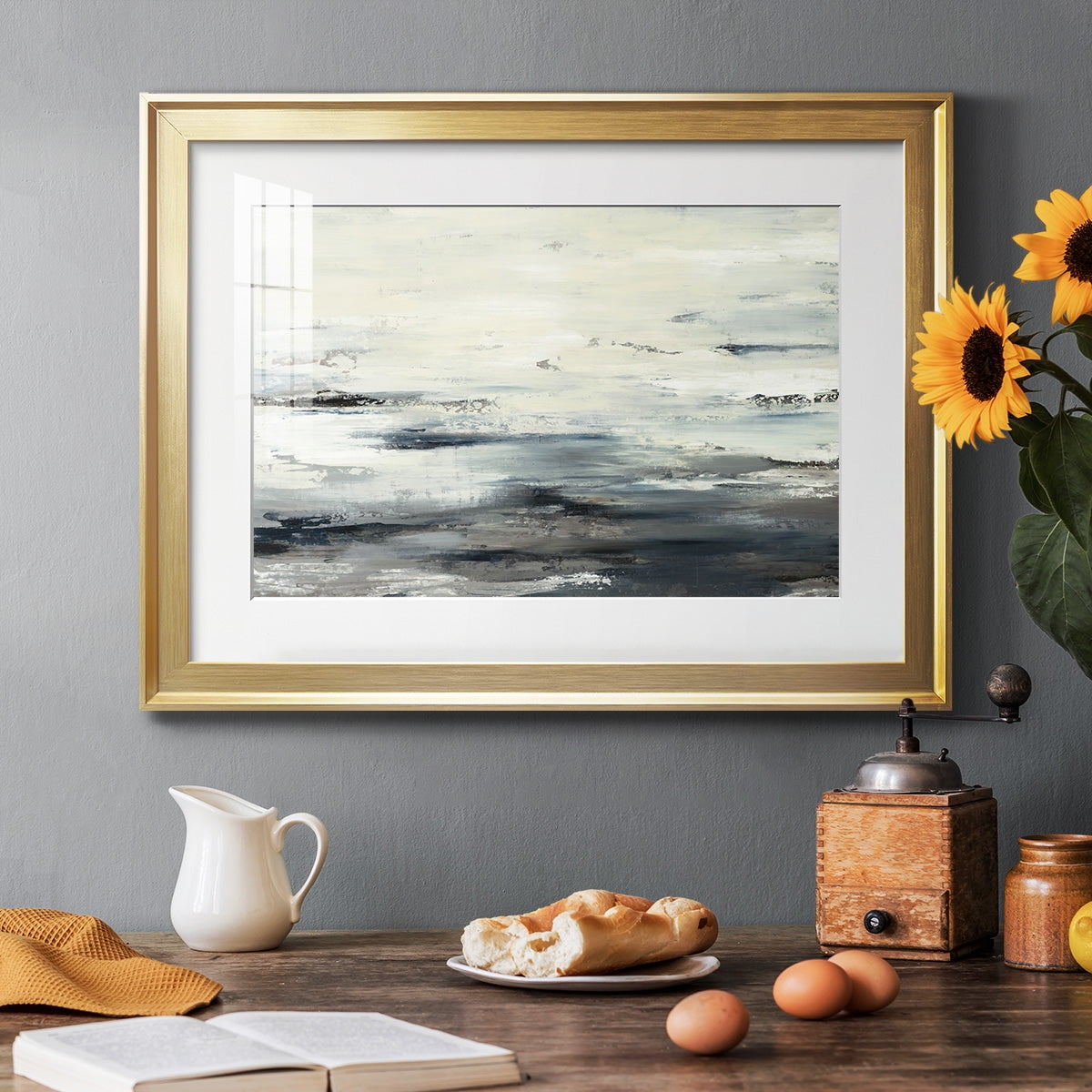 On The Stormy Seas Premium Framed Print - Ready to Hang