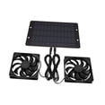 thumbnail image 2 of Ventilador solar de extracción con doble ventilador, refrigeración por aire, 10 W, 12 V, impermeable, ligero, ventilación de entrada para gallinero., 2 of 8