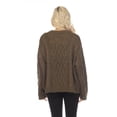 thumbnail image 4 of Simply Couture Women's Plus Size Loose Oversized Chunky Cable Knit Solid Crewneck Sweater, 4 of 5