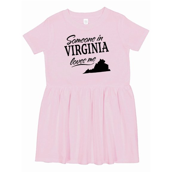 Inktastic Someone in Virginia Loves Me Girls Toddler Dress
