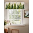 thumbnail image 2 of Christmas Tree Valances for Windows Winter Trees Bow Snowflake Vintage Linen Rod Pocket Curtains Valance Short Window Treatment Drapes for Living Room, Bedroom Bathroom 60"&nbsp;W x 14" L, 2 of 5