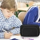 thumbnail image 5 of Estuche de lápices 027 Clásico Negro: Organizador de papelería de tela Oxford capaz con cremallera para la escuela y la oficina, bolso de maquillaje multifuncional, 5 of 6