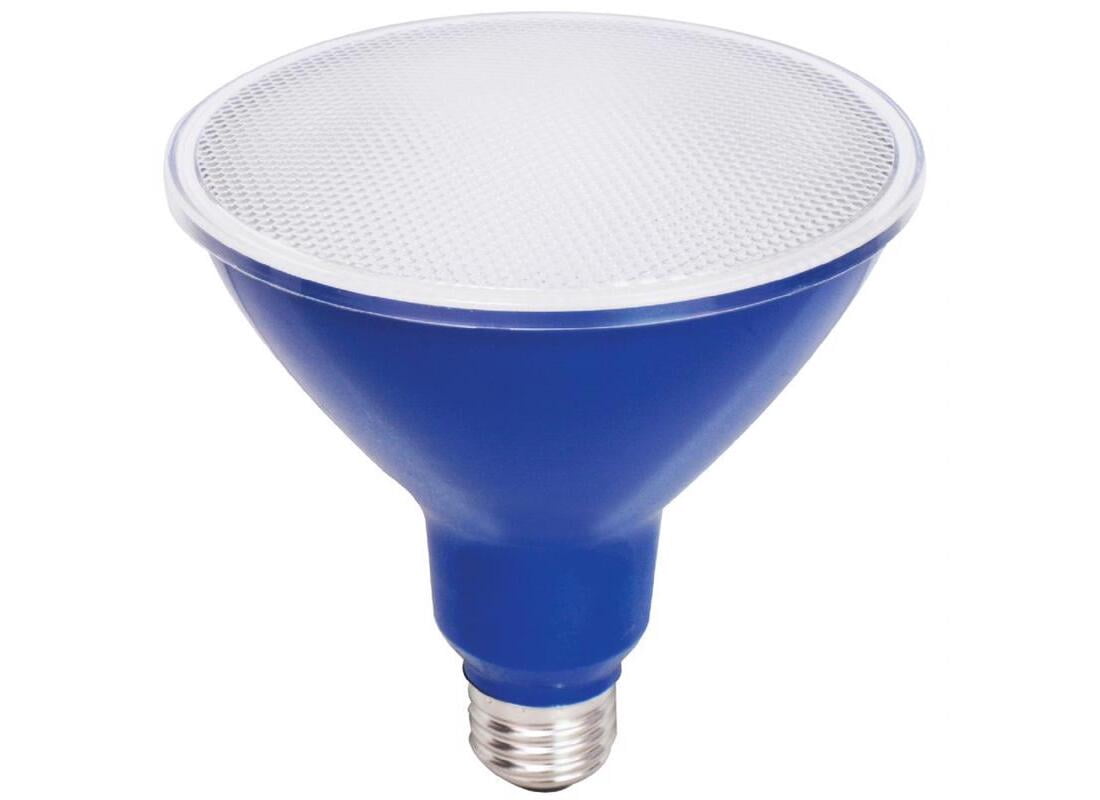 GE 93100882 LED Blue Floodlight, Medium Base, PAR38M, 6 Watt - Quantity 1