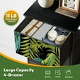 thumbnail image 5 of 4 Drawer Vertical Storage Dresser Tropic summer painting palm banana leaf plants Floral jungle with Wood Top Fabric Pull Drawers, 5 of 8