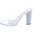 thumbnail image 2 of Top Moda Womens Kyoto-38 Bling Heel Transparent Lucite Fashion Sandals, 2 of 6