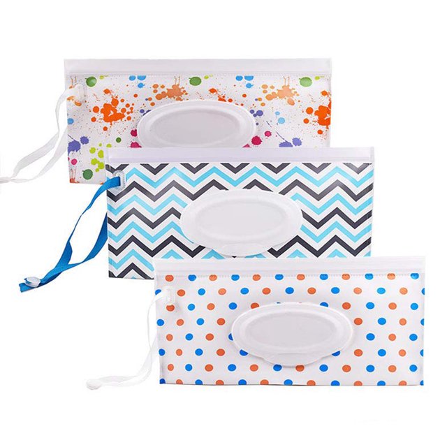 Huayishang Wipes 3PC Wipes Box Clamshell Cosmetic Pouch Wet Wipe Bag Wipes Container Clean Wipes