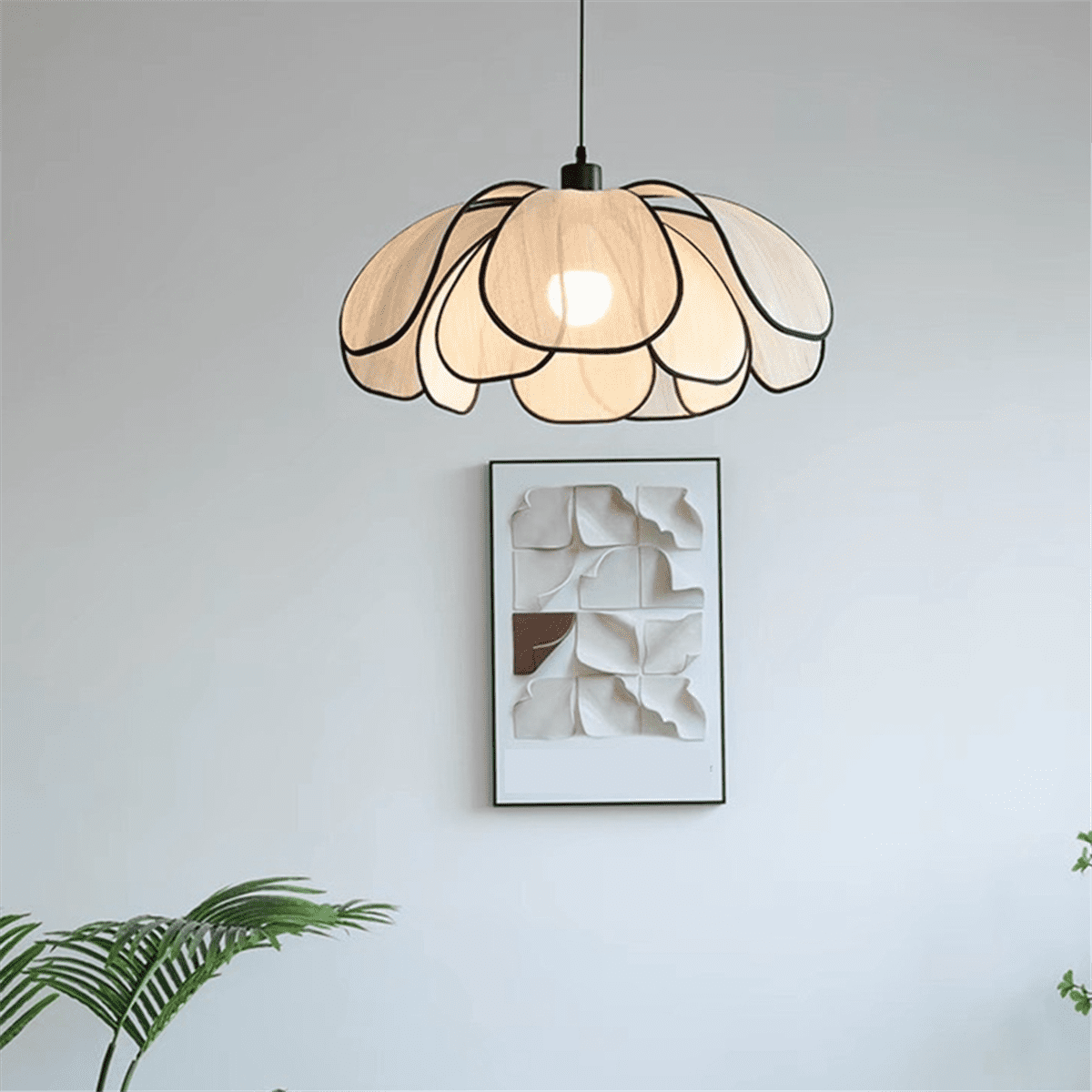 Vintage Hand-Woven Lotus Dining Room Chandelier Bedroom Living Room Lamp E27 Lamp Head 3 Color Light AC85-265v,1 * Chandelier