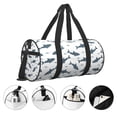 thumbnail image 3 of Balery Cute Shark Bolsa de Gimnasio para Mujeres y Hombres, Bolsa de Viaje Impermeable, Bolsa de Fin de Semana con Compartimento para Zapatos y Bolsillo Húmedo, 3 of 6