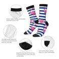 thumbnail image 3 of Yiaed Pink Flamingo Print Great elasticity Crew Socks Sports socks for Men and Women, 3 of 5