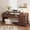brown, variant on Farmhouse Wood Home Office Desk with Drawers – 53.5" Executive Writing Table – Built-in Power Outlets, Adjustable File Cabinet – Distressed Finish-Not Include chair