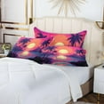 thumbnail image 6 of Coolnut Sunset Beach Plush Pillowcase, Luxury Soft King Pillow Case for Hair and Skin, Standard Size Pillow Covers with Zipper Closure, 20x30in Home Decor Gifts, 6 of 7