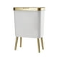thumbnail image 1 of Bote de basura Procade Bathroom de 15 l/4 galones con tapa de plástico dorado, 1 of 6