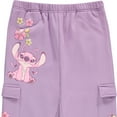 thumbnail image 4 of DISNEY Girls Lilo and Stitch Cargo Jogger Sweatpants-Stitch Cargo Sweatpants Little and Big Girls Sizes 4-16 Purple, 4 of 7