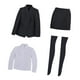 thumbnail image 5 of Ropa femenina a escala 1/6, figura de mujer coleccionable, ropa de moda, camisa blanca, chaqueta de traje formal negra para figura de acción de 12, 5 of 8
