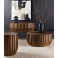 thumbnail image 3 of Bowery Hill Contemporary Oval Cocktail Table in Medium Brown Wood, 3 of 4