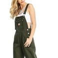 thumbnail image 4 of Revolt Women's Juniors Baggy Straight Leg Twill Overalls (16, Olive), 4 of 4