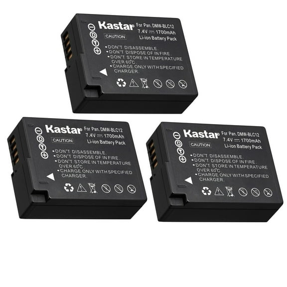 Kastar 3-Pack DMW-BLC12 Battery Replacement for Panasonic Lumix DMC-GH2K DMC-GH2KGK DMC-GH2KK DMC-GH2KS, Lumix DMC-GH2S, Lumix DC-G95 DC-G95MK Camera
