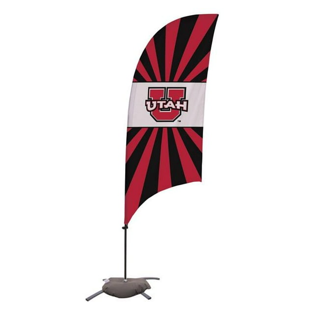 Showdown Displays 810029UUTAH-003 7.5 ft. Utah Utes Razor Feather NCAA Flag with Cross Base - No.003