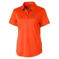 thumbnail image 2 of Women's Cutter & Buck Orange Clemson Tigers Vault Prospect Textured Stretch Polo, 2 of 3