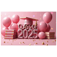 thumbnail image 1 of Graduation Party Decoration Class of 2025 Backdrop Celebration Supplies Banner Event Decorations Pink Balloons Photography Props Graduation Party Decor, 1 of 4