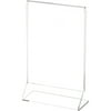 Plymor Clear Acrylic Sign Display / Literature Holder (Side-Load), 3.5" W x 5" H (6 Pack)