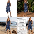 thumbnail image 5 of Whosucclay Jellyfish Coral Print Matching Hawaiian Outfits for Couples, Women's Casual Summer Sleeveless Crewneck Dress with Pockets Men's Hawaiian Button Down Aloha Shirt, S, 5 of 7
