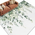 thumbnail image 3 of Eucalyptus Leaves 8x10 Area Rugs, Spring Farmhouse Retro Botanical Non-Skid Rubber Backing Large Rectangle Rugs - Living Room Bedroom Home Office, Indoor Floor Mat Carpets Washable Rug, 3 of 9