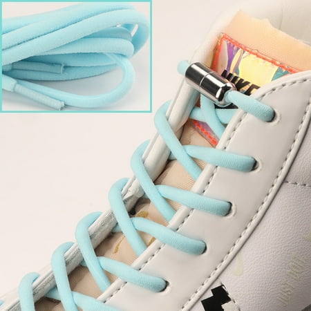 

Wish Light blue Elastic No Tie Shoe Laces For Adults Kids Elderly System With Elastic Shoe Laces(5 Pairs ) S3275