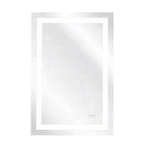 ABM04R 28" W x 36" H Rectangle Frameless LED Anti-fog Bathroom Vanities Wall Mirrors