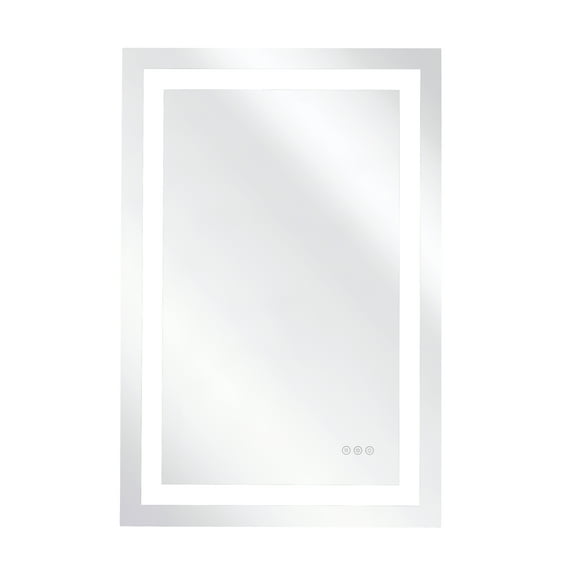 ABM04R 28" W x 36" H Rectangle Frameless LED Anti-fog Bathroom Vanities Wall Mirrors