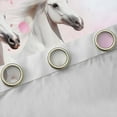 thumbnail image 4 of jejeloiu White Horse Blackout Curtains,Western Cowgirl Curtains Pack of 2 (38x45 Each),Pink Berry Blossom Window Curtains For Girls Kids,Microfiber Bedroom Decor, 4 of 6