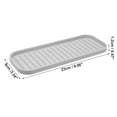 thumbnail image 4 of Unique Bargains Soap Dish Keep Soap Dry for Bathroom Kitchen Silicone Light Gray 23x9cm, 4 of 7