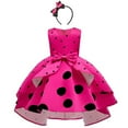 thumbnail image 2 of IBTOM CASTLE Toddler Baby Girl Polka Dots Mini Tutu Dress Mouse Ears Princess Costume Kids Birthday Fancy Dress up Halloween Christmas Carnival Party Cosplay Clothing Set 2-3 Years Hot Pink, 2 of 8