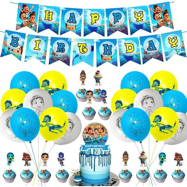 Luca Party Decorations Set, Cartoon Anime Theme Birthday Supplies Banner  Balloons for Luca Fans Party Supplies Decor - 